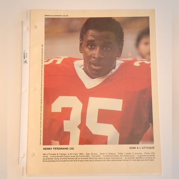 1982 Montreal Alouettes CFL Dimanche Derniere Heure Football Prints - Picture 3 of 9